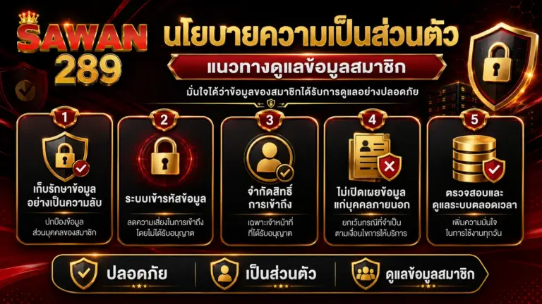 นโยบายความเป็นส่วนตัว sawan289